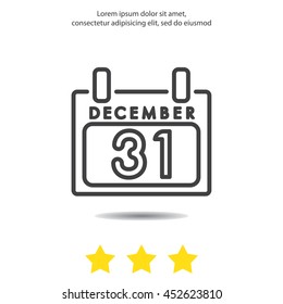 Web line icon. Calendar