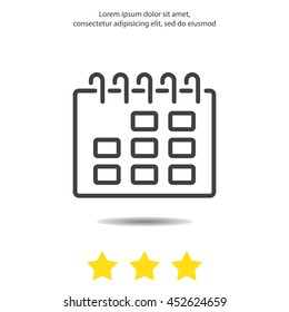 Web line icon. Calendar