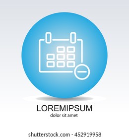 Web line icon. Calendar