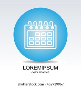 Web line icon. Calendar