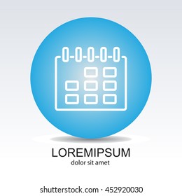Web line icon. Calendar