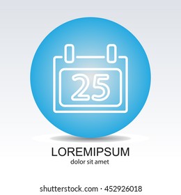 Web line icon. Calendar