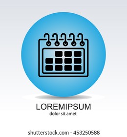 Web line icon. Calendar
