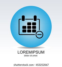 Web line icon. Calendar