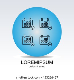 Web line icon. Calendar