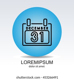 Web line icon. Calendar