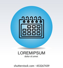 Web line icon. Calendar