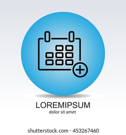 Web line icon. Calendar