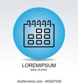 Web line icon. Calendar