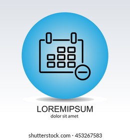 Web line icon. Calendar