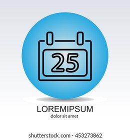 Web line icon. Calendar