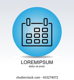 Web line icon. Calendar
