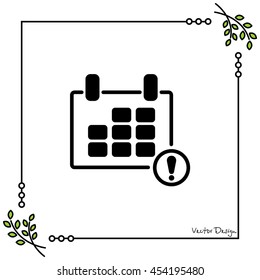 Web line icon. Calendar