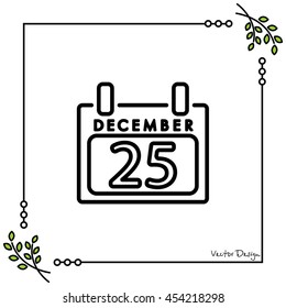 Web line icon. Calendar