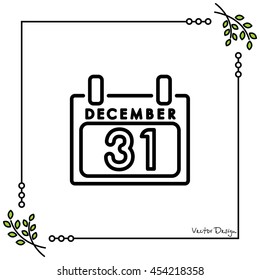 Web line icon. Calendar