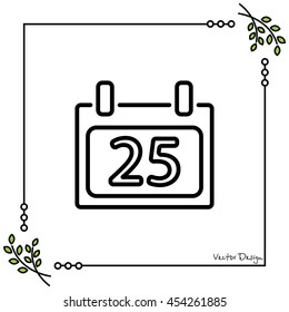 Web line icon. Calendar