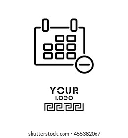 Web line icon. Calendar