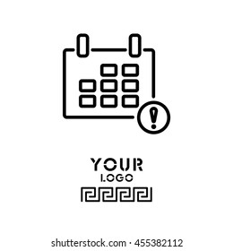 Web line icon. Calendar