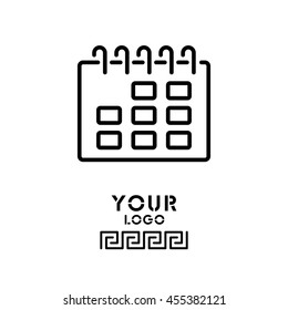 Web line icon. Calendar