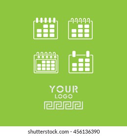 Web line icon. Calendar