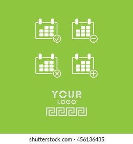 Web line icon. Calendar