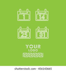 Web line icon. Calendar