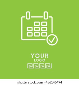 Web line icon. Calendar