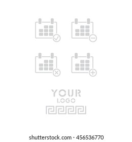 Web line icon. Calendar