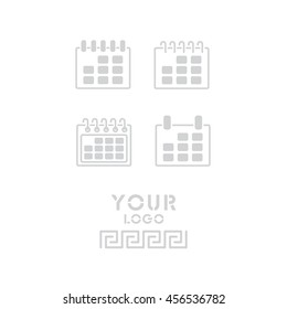 Web line icon. Calendar