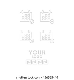 Web line icon. Calendar