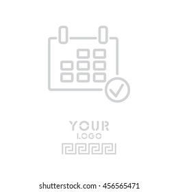Web line icon. Calendar