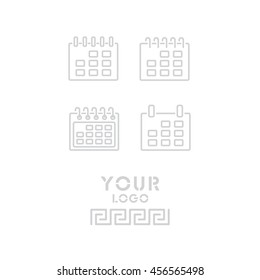 Web line icon. Calendar