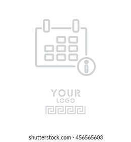Web line icon. Calendar