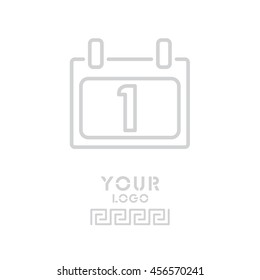 Web line icon. Calendar