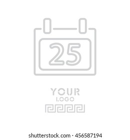 Web line icon. Calendar
