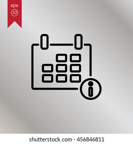 Web line icon. Calendar