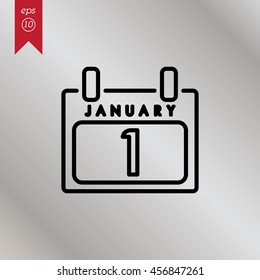 Web line icon. Calendar