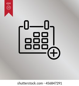 Web line icon. Calendar