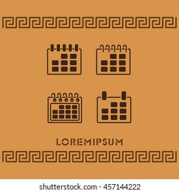 Web line icon. Calendar