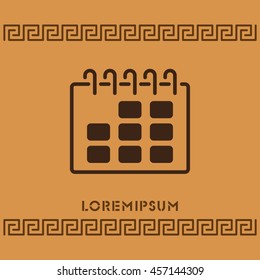 Web line icon. Calendar