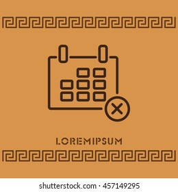 Web line icon. Calendar
