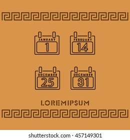 Web line icon. Calendar