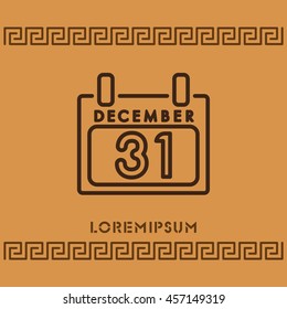 Web line icon. Calendar