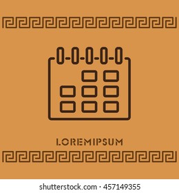 Web line icon. Calendar