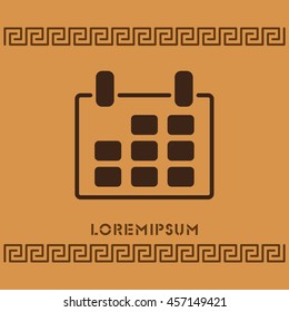 Web line icon. Calendar