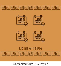 Web line icon. Calendar