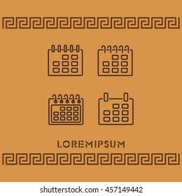 Web line icon. Calendar