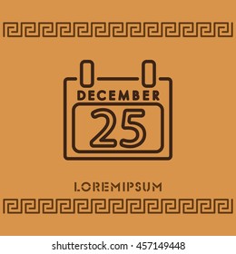 Web line icon. Calendar