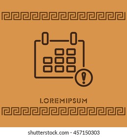 Web line icon. Calendar