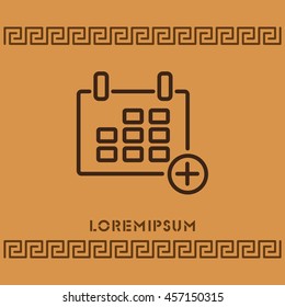 Web line icon. Calendar